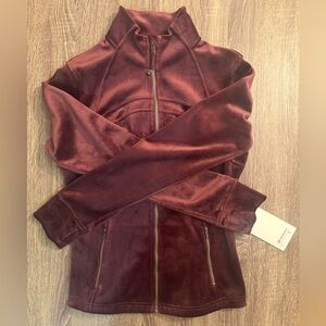 Lululemon Define Jacket Velvet. Garnet. Burgundy/Maroon. Size 10.